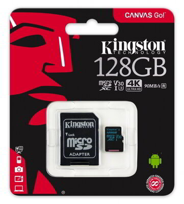 Kingston - 128GB SD micro Canvas Go - SDCG2/128GB