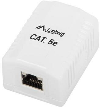 Lanberg - FTP fali aljzat 1-port RJ45 shielded cat. 5E - OS5-0001-W