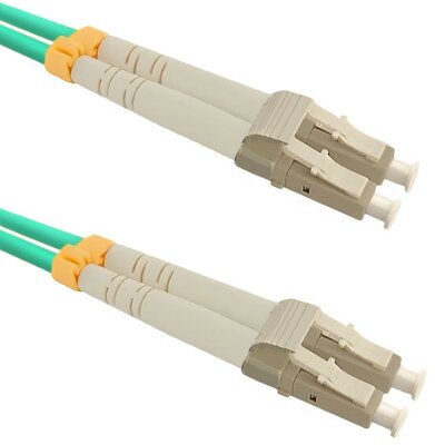 Qoltec - optikai patch kábel LC/UPC-LC/UPC 5m OM4 - 54346