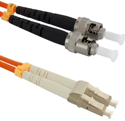 Qoltec - optikai patch kábel LC/UPC-ST/UPC 3m OM2 - 54073
