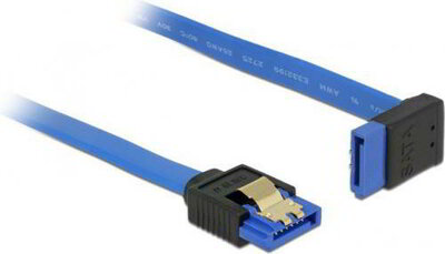 Delock - SATA3 EGYENES/FEL kék kábel 20cm - 84995
