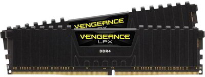 DDR4 Corsair Vengeance LPX Black 2400MHz 16GB - CMK16GX4M2Z2400C16 (KIT 2DB)