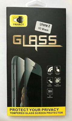 BH - Képernyővédő üveglap 4D - iPhone X - fekete