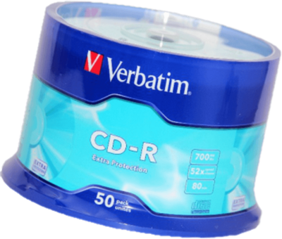 VERBATIM - 50 db CD-R lemez, 700MB, 52x, hengeren