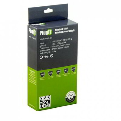 PlugIT - Acer 19V/1.58A 30W | Notebook adapter - PI-ND-021