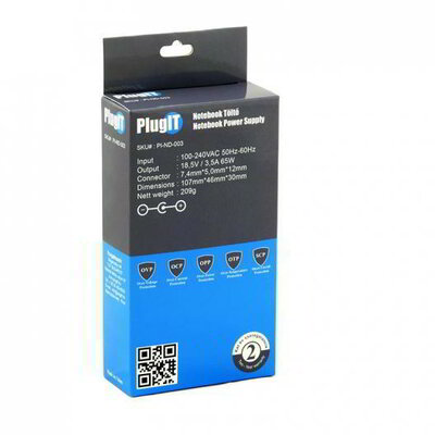 PlugIT - HP 18.5V/3.5A 65W | Notebook adapter - PI-ND-003