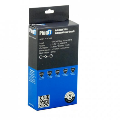 PlugIT - Dell 19V/3.34A 65W | Notebook adapter - PI-ND-005