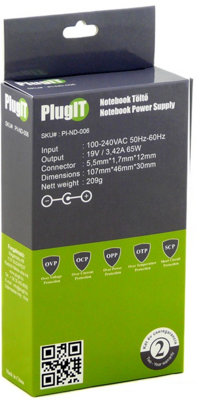 PlugIT - Acer 19V/3.42A 65W | Notebook adapter - PI-ND-006