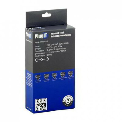PlugIT - Asus, Toshiba 19V/4.74A 90W | Notebook adapter - PI-ND-010