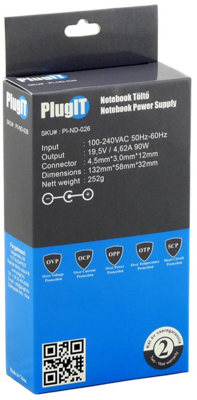 PlugIT - HP 19.5V/4.62A 90W | Notebook adapter - PI-ND-026