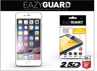 EazyGuard - iPhone 6/6S fehér üveg kijelzővédő fólia - LA-1292