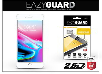 EazyGuard - iPhone 8 fehér 2.5D üveg kijelzővédő fólia - LA-1304