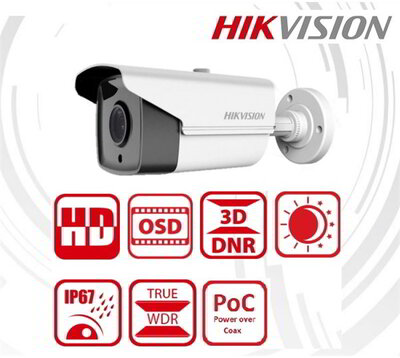 Hikvision - DS-2CC12D9T-IT3E Bullet HD-TVI kamera - DS-2CC12D9T-IT3E(6MM)