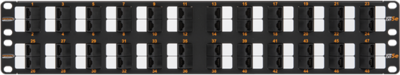 NIKOMAX - Döntött UTP Patch panel, Cat.5e, szerszámmal szerelhető, 2U - NMC-RP48UD2-AN-2U-BK
