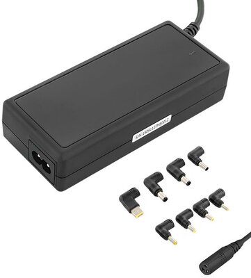 Qoltec Universal power adapter 90W | 8 plugins | +power cable
