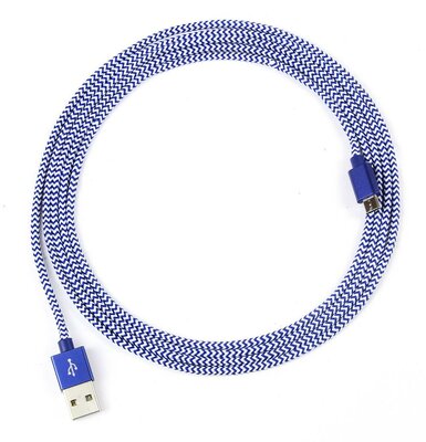 ART kábel USB FAST 2.0 micro 2m fehér-kék