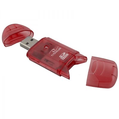 TITANUM USB2.0 SDHC kártyaolvasó piros