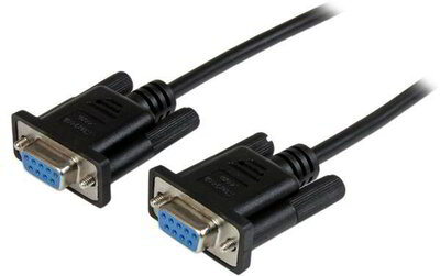 Startech 2M BLACK DB9 NULL MODEM CABLE SERIAL NULL MODEM CABLE BLACK