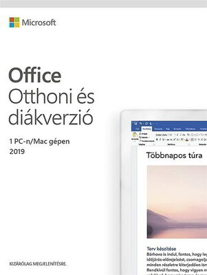 Microsoft Office 2019 Otthoni és diákverzió Elektronikus licenc szoftver