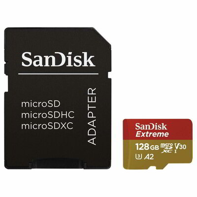 Sandisk - EXTREME MICROSDXC 128GB + adapter - SDSQXA1-128G-GN6MA