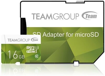 Team Group - Micro SDHC 16GB + adapter - TCUSDH16GUHS43