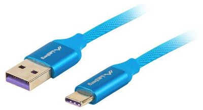 Lanberg Premium cable USB-C(M)->A(M) 2.0 1M Blue