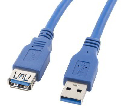Lanberg extension cable USB 3.0 AM-AF 1.8m blue