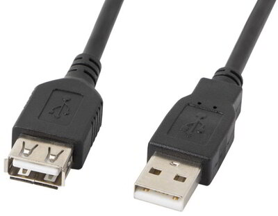 Lanberg extension cable USB 2.0 AM-AF 70cm black