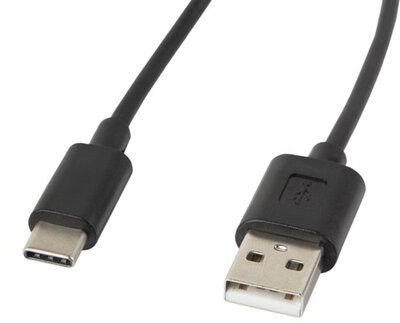 Lanberg cable USB 2.0 Type-C(M)-AM 1.8m black