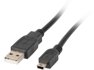 Lanberg cable USB 2.0 mini AM-BM5P 30cm black