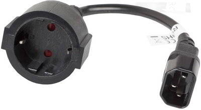 Lanberg extension power cable IEC 320 C14->SCHUKO(F)