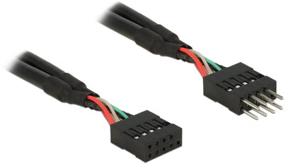 Delock - 83873 - USB 2.0 Pin header Extension Cable 10 pin male / female 25 cm