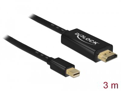 Delock - 83700 - Kábel mini Displayport 1.1 dugó - High Speed HDMI A dugó 4K 3 m