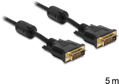 Delock DVI 24+1 apa > apa kábel, 5 m