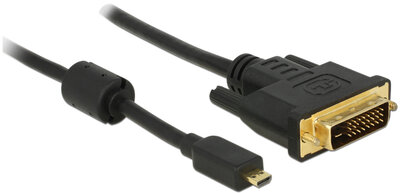 Delock - 83585 - HDMI-kábel Micro-D-csatlakozódugóval > DVI 24+1 csatlakozódugó 1 m