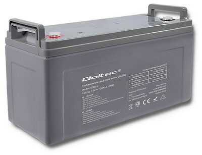 Qoltec Battery AGM | 12V | 120Ah | max.36A