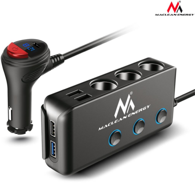 Maclean - MCE218 SHUTTER SOCKET 12-24V 4xUSB PD QC