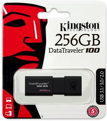 Kingston - DataTraveler 100 G3 256GB - DT100G3/256GB