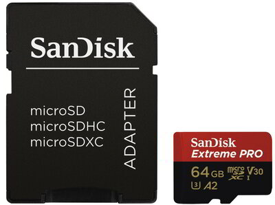 Sandisk - microSDXC Extreme Pro 64GB - 183520