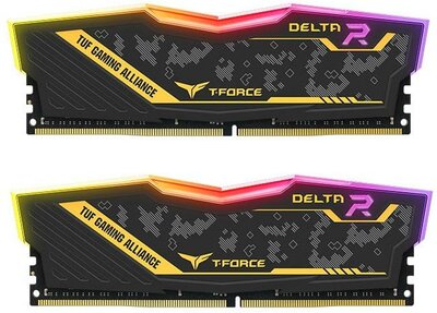 DDR4 Team Group Delta TUF ASUS RGB 3200MHz 16GB - TF9D416G3200HC16CDC01 (KIT 2DB)