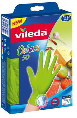 Vileda Color eldobható kesztyű M/L méret 50db