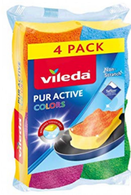 Vileda Color Pur Active mosogatószivacs 3+1 db-os