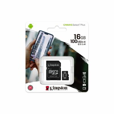 Kingston - MICROSDHC Canvas Select Plus 16GB + adapter - SDCS2/16GB