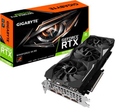 Gigabyte RTX2070 Super - WINDFORCE 3X 8G - GV-N207SWF3-8GD"