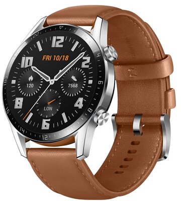 Huawei Watch GT 2 46mm Pebble Brown barna sport okosóra