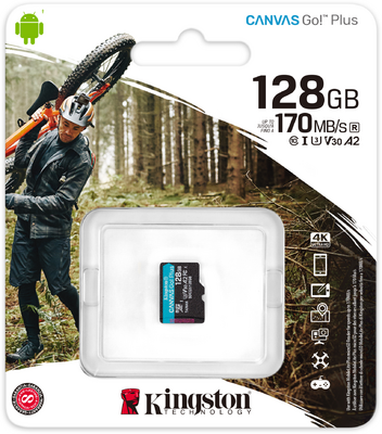 KINGSTON - MICROSDXC CANVAS GO! PLUS 128GB - SDCG3/128GBSP