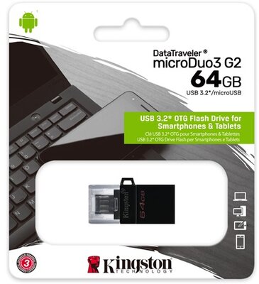 Kingston - Data Traveler MicroDuo 3 G2 64GB - DTDUO3G2/64GB