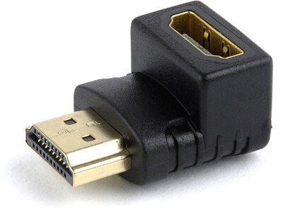 Gembird HDMI M/F adapter fekete 90° le