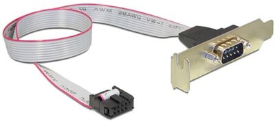 Gembird Serial pinheader -> Serial RS-232 F/M hátlapi kivezetés 0.4m low-profile