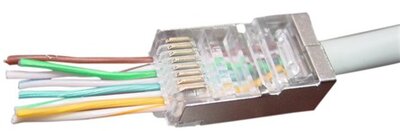 Gembird RJ45 CAT6 FTP csatlakozó dugó 8P8C, 50db